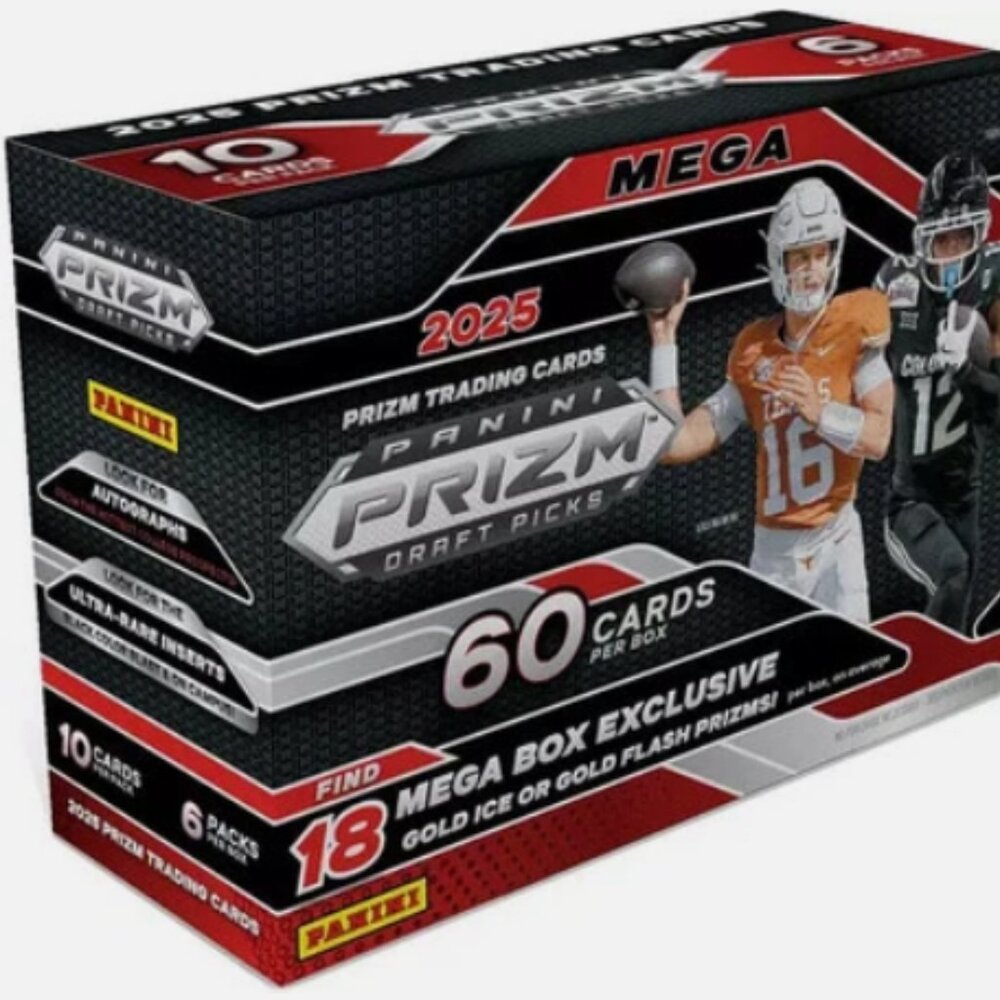 2025 Panini Prizm Draft Picks College Football Mega Box QTY